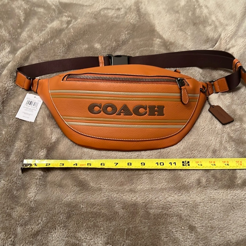 New large leather COACH waist pack.